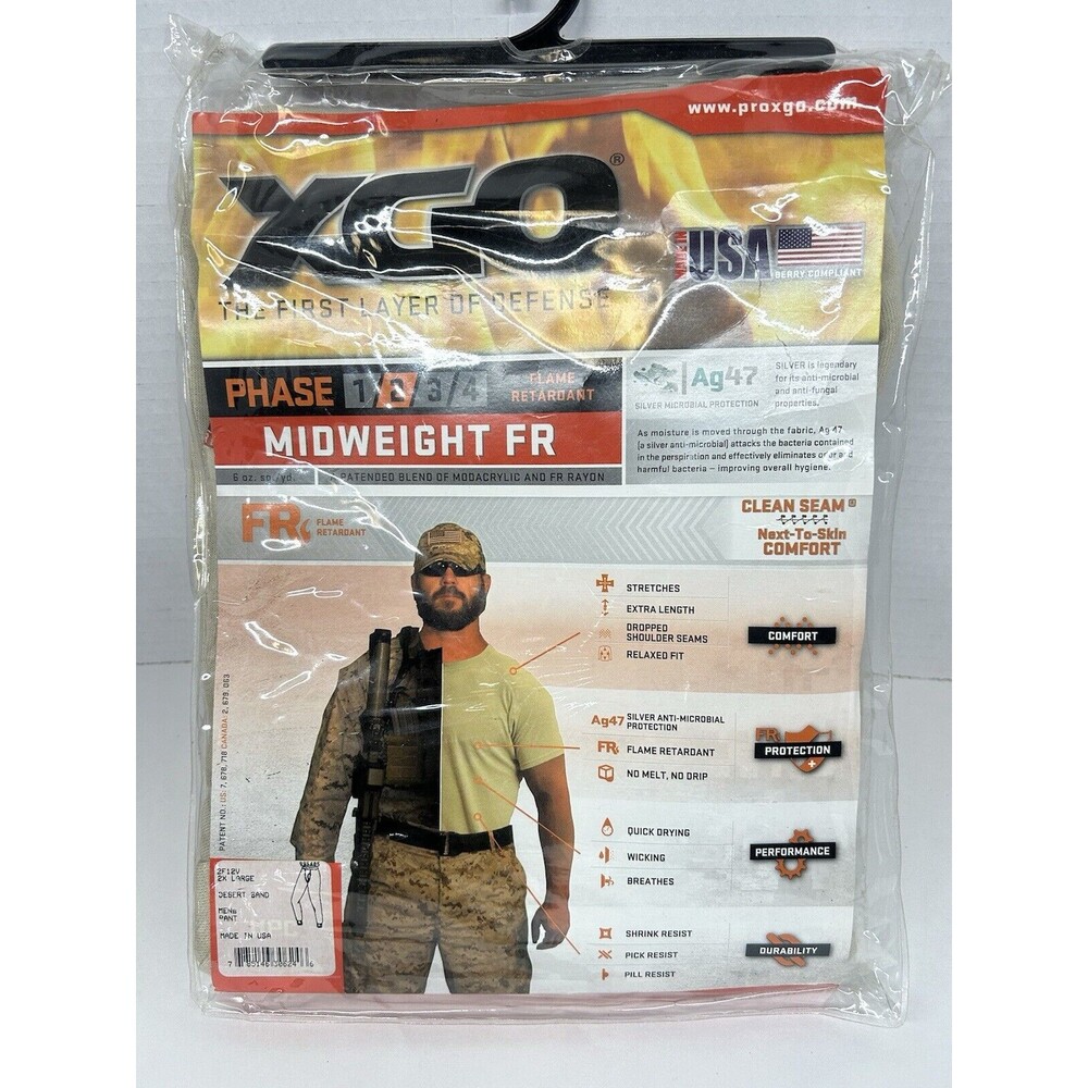 XGO FR Phase 2 Mens Sz 2X  Large Desert Sand Pants Flame Retardant Mid- Weight